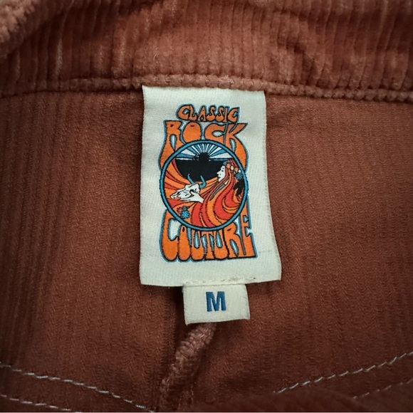 Classic Rock Couture Vibrant Orange corduroy Flare Jeans size Medium unique - Picture 5 of 12